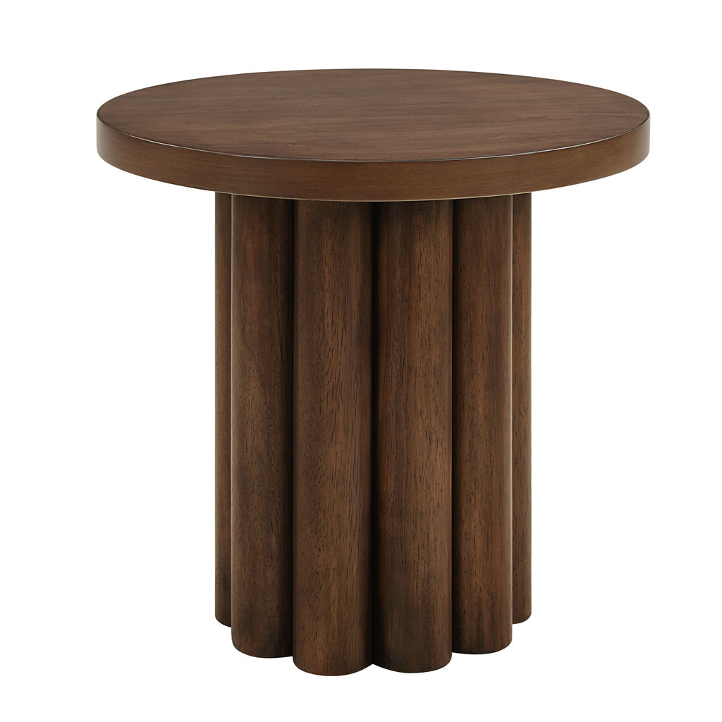 Loanna Wooden Color End Table with Sturdy Tabletop - Brown