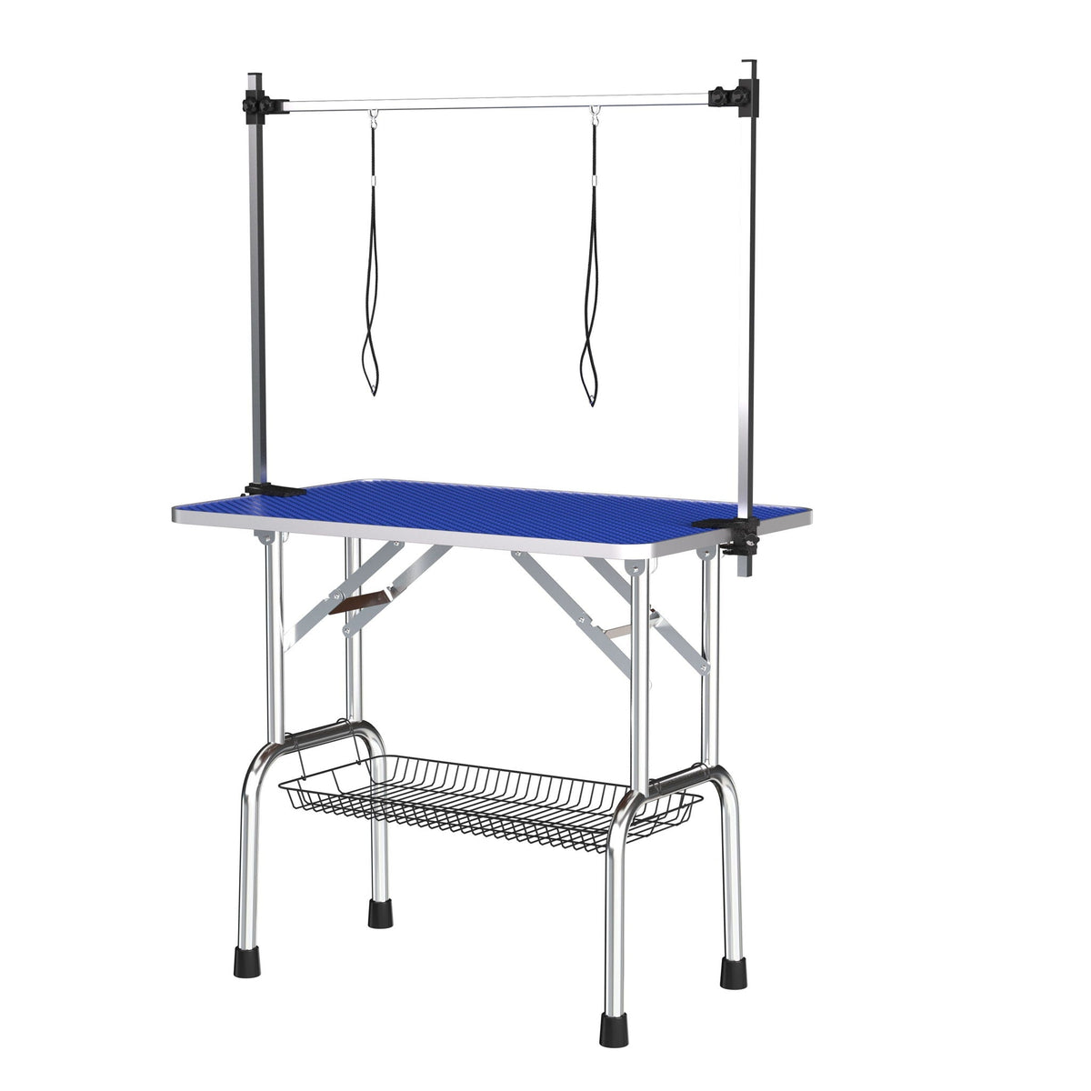 Large Heavy Duty Grooming Table for Pets with Adjustable Arm - Blue