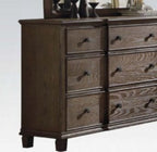 Baudouin Weathered Oak Dresser with 9 Spacious Drawers - Oak