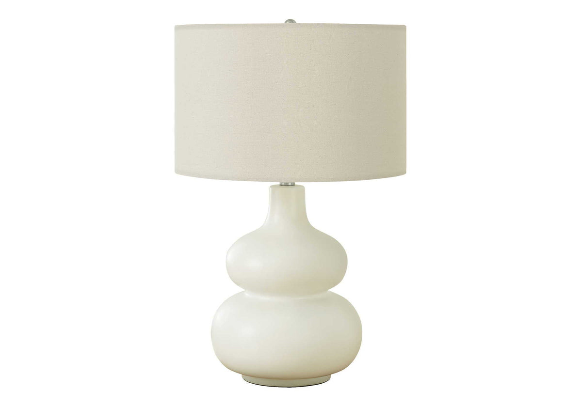 Contemporary Table Lamp with Ceramic Base - Cream
