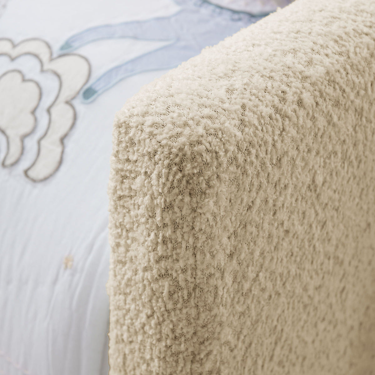 Cute Rabbit Ear Upholstered Platform Bed Frame with Safety Rail - Multiple Colors