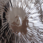 Textured Oversized Disc Wall Decor with Concealed Mounting - Silver