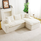 Convertible Modular Sectional Sofa with Twin Seat and Chaise - Multiple Colors