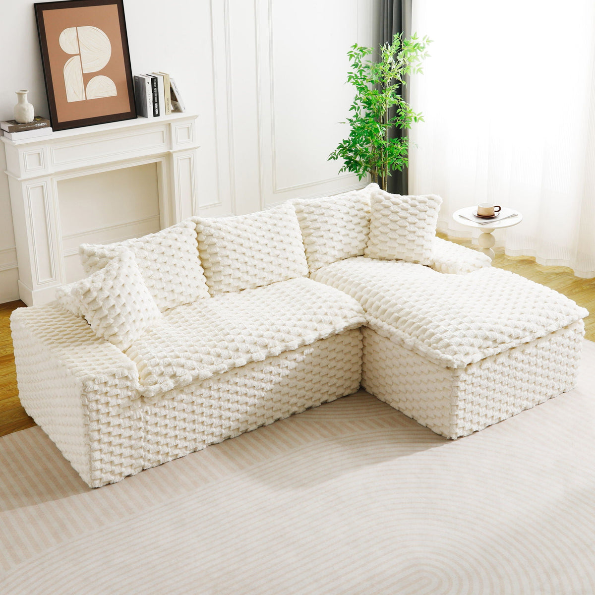 Convertible Modular Sectional Sofa with Twin Seat and Chaise - Multiple Colors