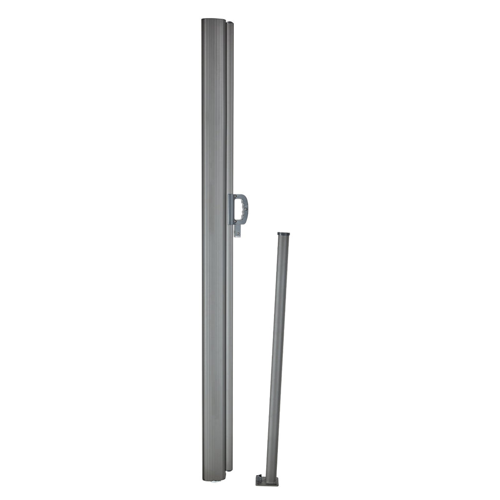 Retractable Side Awning with Aluminum Frame - Grey