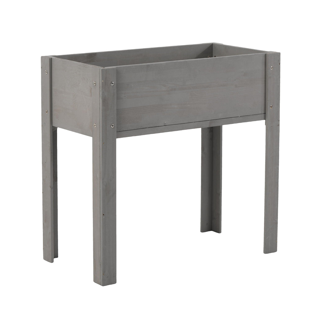 Solid Wood Raised Garden Bed with Legs - Available in Gray, Dark Gray, Dark Brown