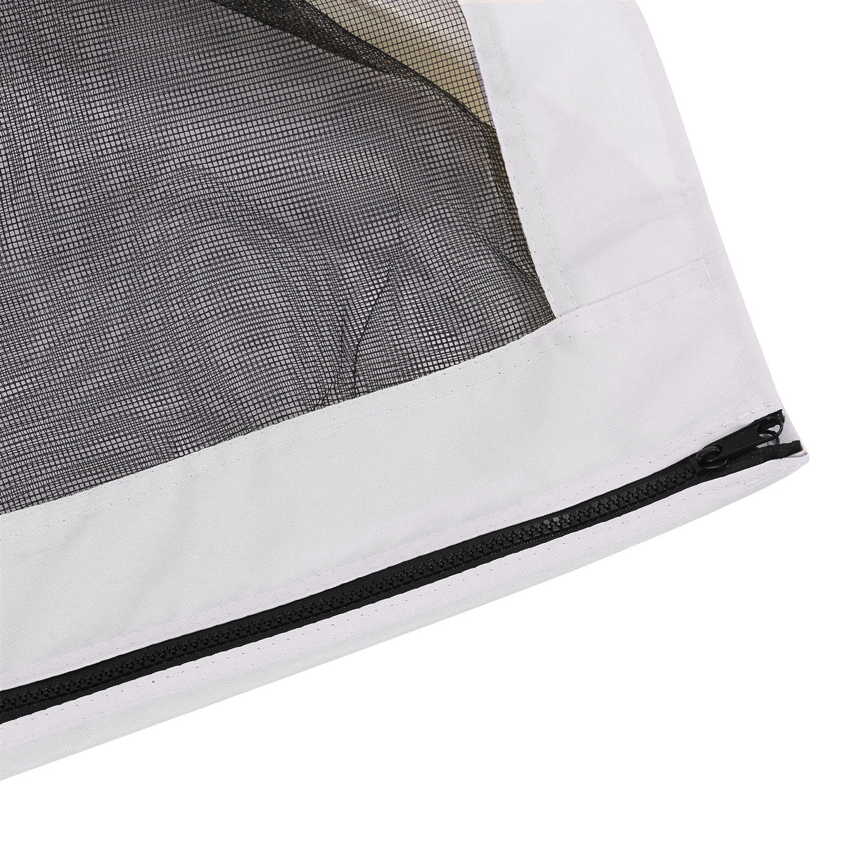 10' x 13' Replacement Mesh Sidewall Netting with Zippers - White