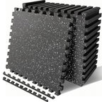 0.79 Inch Thick Gym Floor Mats with Interlocking Design - EVA Foam