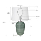 Handcrafted Art Glass Table Lamp with Multicolor Base - Multicolor
