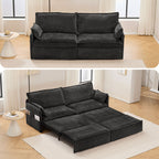 Convertible Sleeper Sofa Bed with Storage and USB/C Charging - Fabric