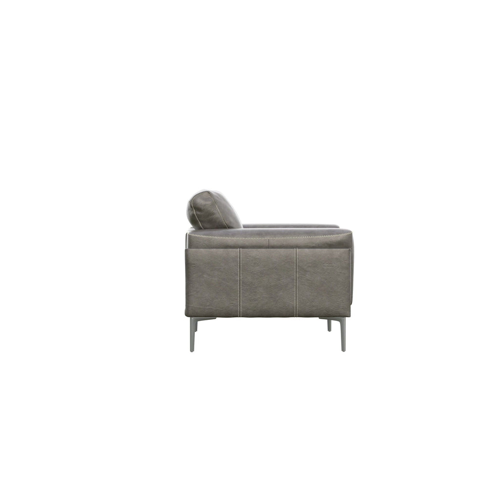 Transitional Fabric Arm Chair with Relaxed Seating - Dark Gray