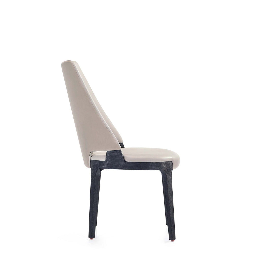 Kara Dining Chair Set of 2 with Solid Beech Wood Frame – Blue or Gray
