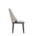 Kara Dining Chair Set of 2 with Solid Beech Wood Frame – Blue or Gray