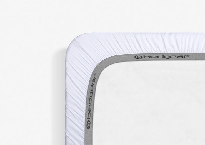 Hyper-Linen Crib Sheet with Powerband® - White