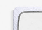 Hyper-Linen Crib Sheet with Powerband® - White