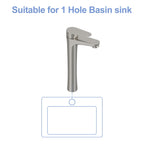 Single Handle Vessel Sink Faucet with Tall Spout - Gray or Black