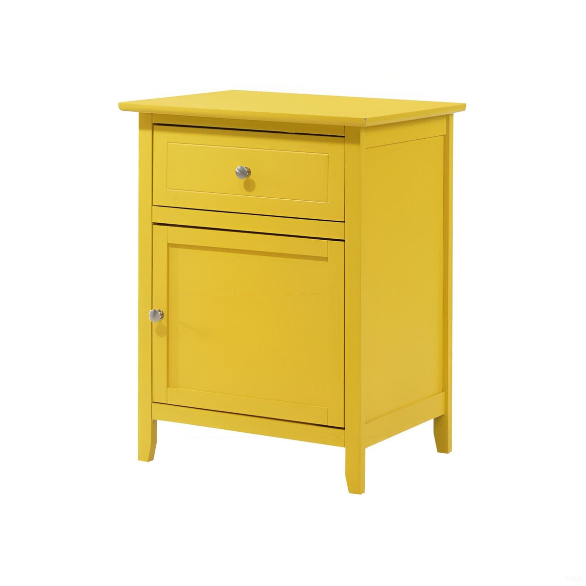 1 Drawer / 1 Door Nightstand with Durable Wood Construction - Multiple Colors