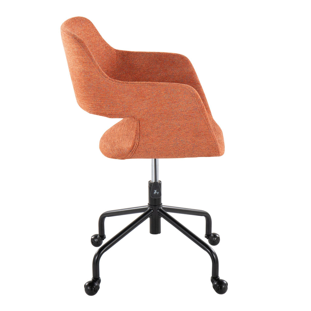 Contemporary Adjustable Office Chair with Cushioned Seat - Multiple Colors