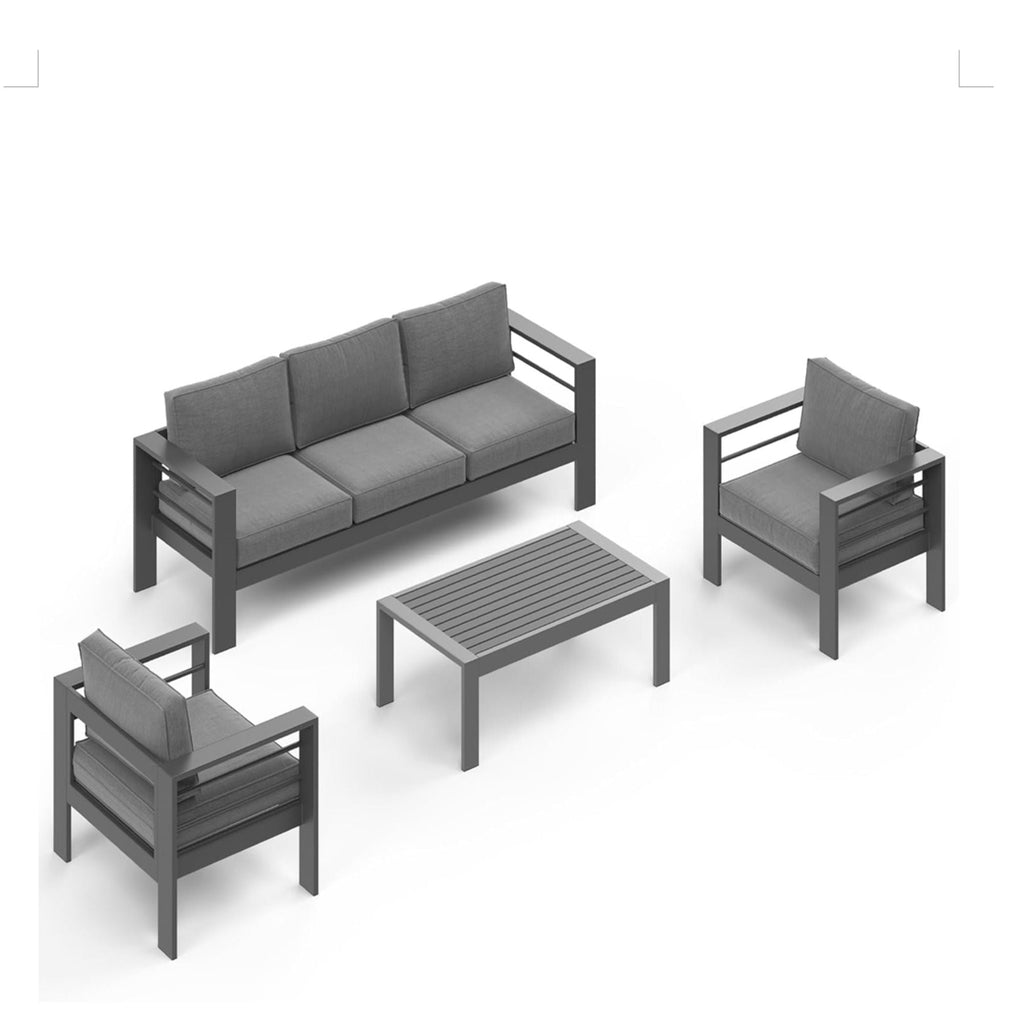 All-Weather Outdoor Patio Set with Thick Cushions - Multiple Colors