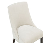 Upholstered Armchair with Ergonomic Backrest - Beige or Dark Gray