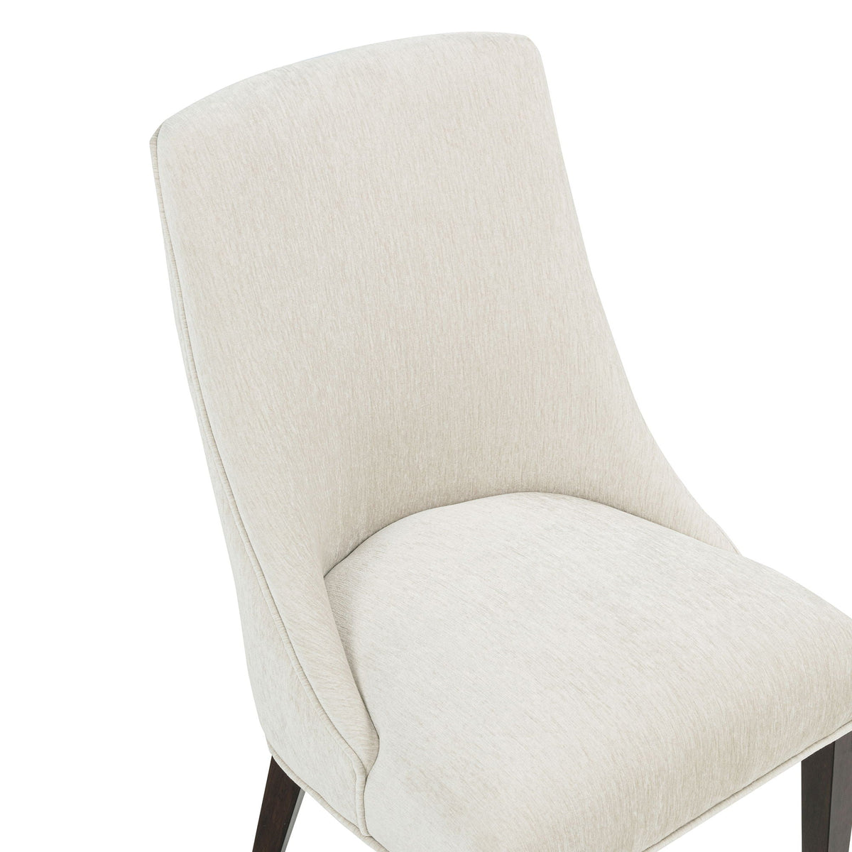 Upholstered Armchair with Ergonomic Backrest - Beige or Dark Gray