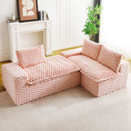 Convertible Modular Sectional Sofa with Twin Seat and Chaise - Multiple Colors