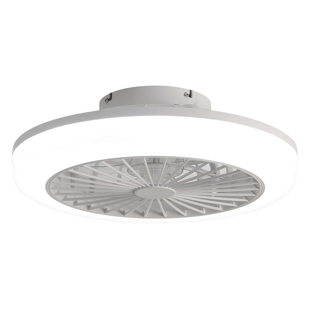 Bladeless Ceiling Fan With Light and Remote Control - White