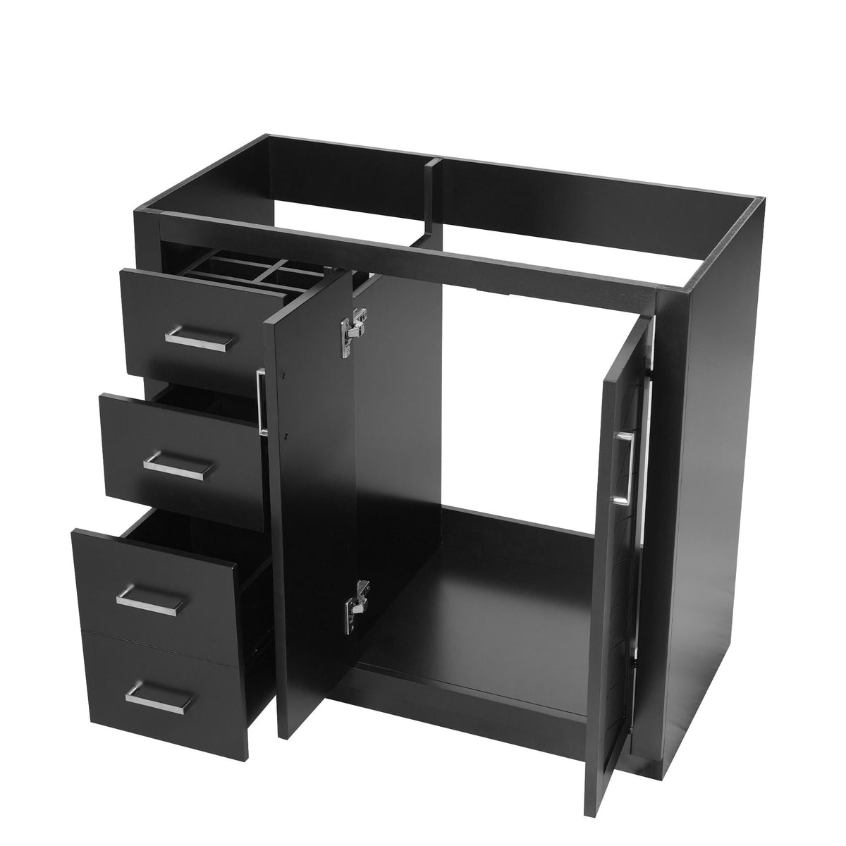 Retro Style Bathroom Vanity with Soft Closing Doors - Multiple Colors
