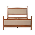 Queen Size Upholstered Platform Bed Frame with Wooden Slat Support