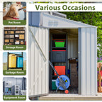 White 4' x 7' Lean-To Storage Shed