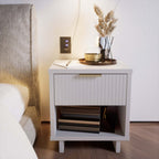 Granville Nightstand with 1 Drawer - Solid Wood Modern Accent Nightstand - Multiple Colors
