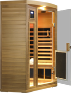Low EMF Far-Infrared Two Person Sauna with LCD Touch Control - Natural Red Cedar