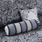 12 Piece Comforter Set with Cotton Bed Sheets Navy King