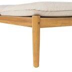 Riviera Outdoor Chaise Lounge with Wheels, Acacia Wood Frame - Natural (Set of 2)