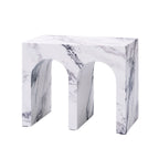 Fritzy Engineered Stone Console Table with Waterproof Faux Marble Surface - Gray or White