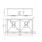 Modern Double Bowl Undermount Sink with 10" Deep Basins - Gray