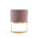 Aura Dining Chair with Brass Frame - Pink, Blue, or Beige