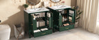 60" Double Sink Bathroom Vanity with Ample Storage - Green