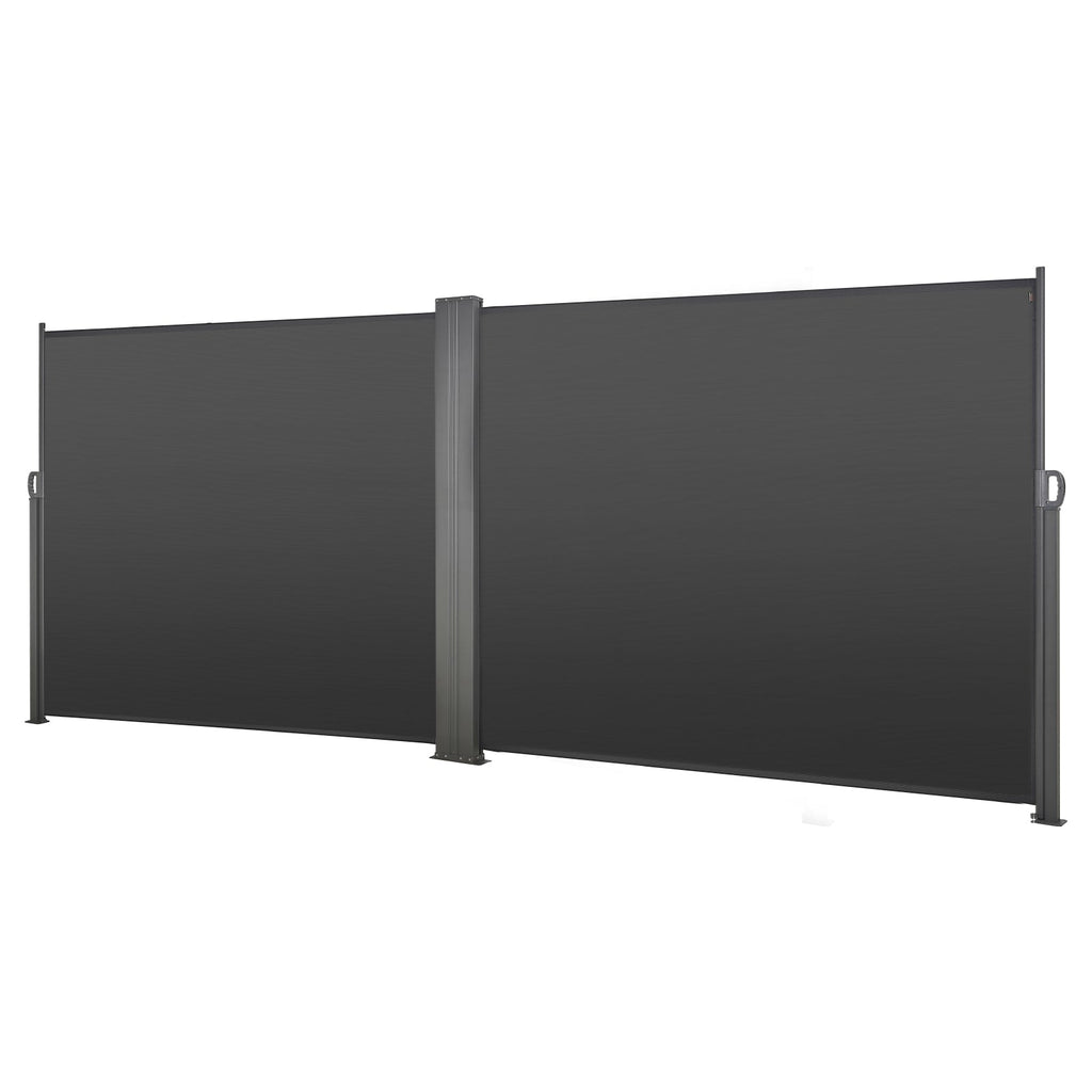 Retractable Side Awning with Waterproof Polyester Fabric - Grey or Beige