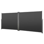 Retractable Side Awning with Waterproof Polyester Fabric - Grey or Beige