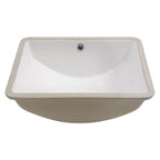 Modern Ceramic Undermount Bathroom Sink with Overflow - White or Black