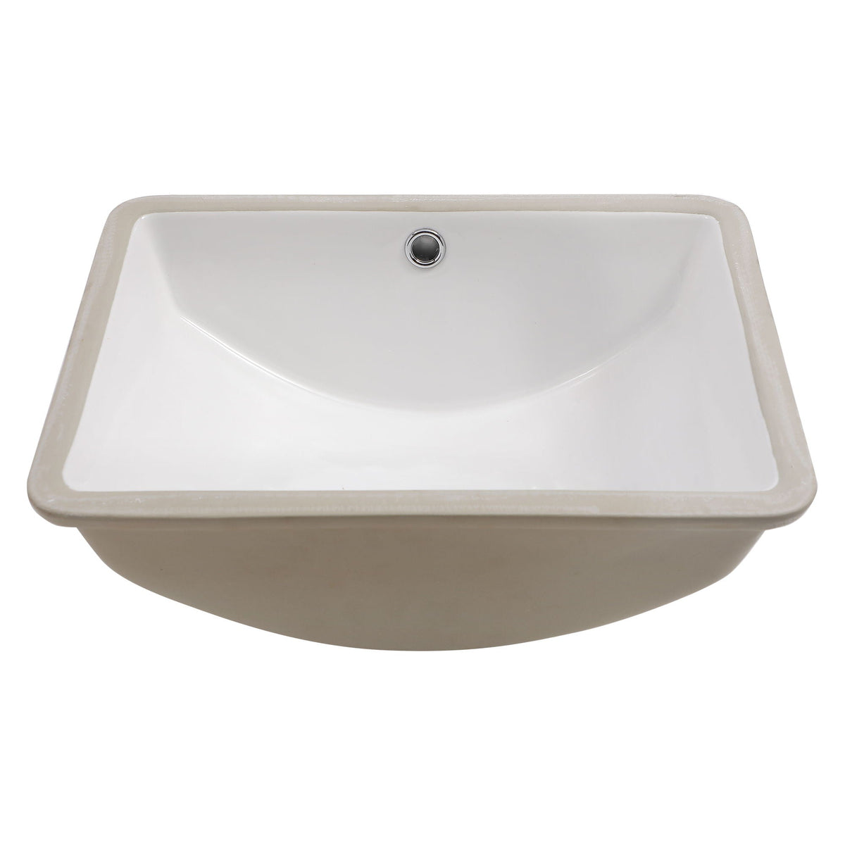 Modern Ceramic Undermount Bathroom Sink with Overflow - White or Black