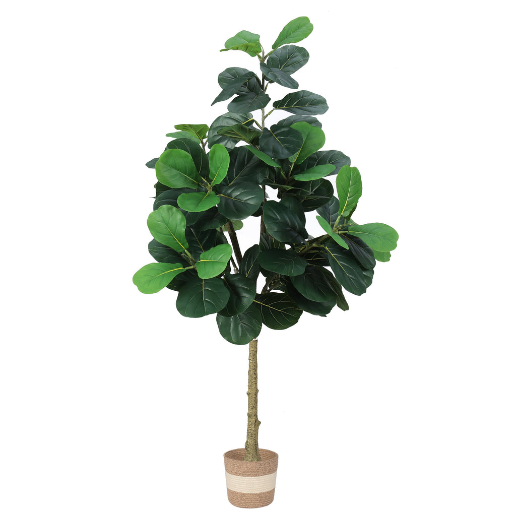 Artificial Fiddle Leaf Fig Tree 5.5FT with Planter - Green