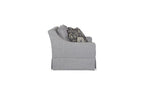 Loveseat With Skirt and Reversible Cushions with 2 Pillows - Light Gray