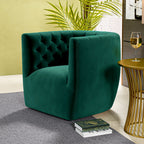 Ergonomic Design Swivel Chair with Tufted Accent - Multiple Colors