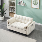 Convertible Velvet Sofa Bed with Storage Pockets - Multiple Colors