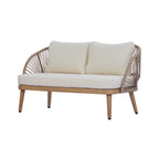 Acacia Wood Patio Seating Set with Rope Accents - 4-Piece