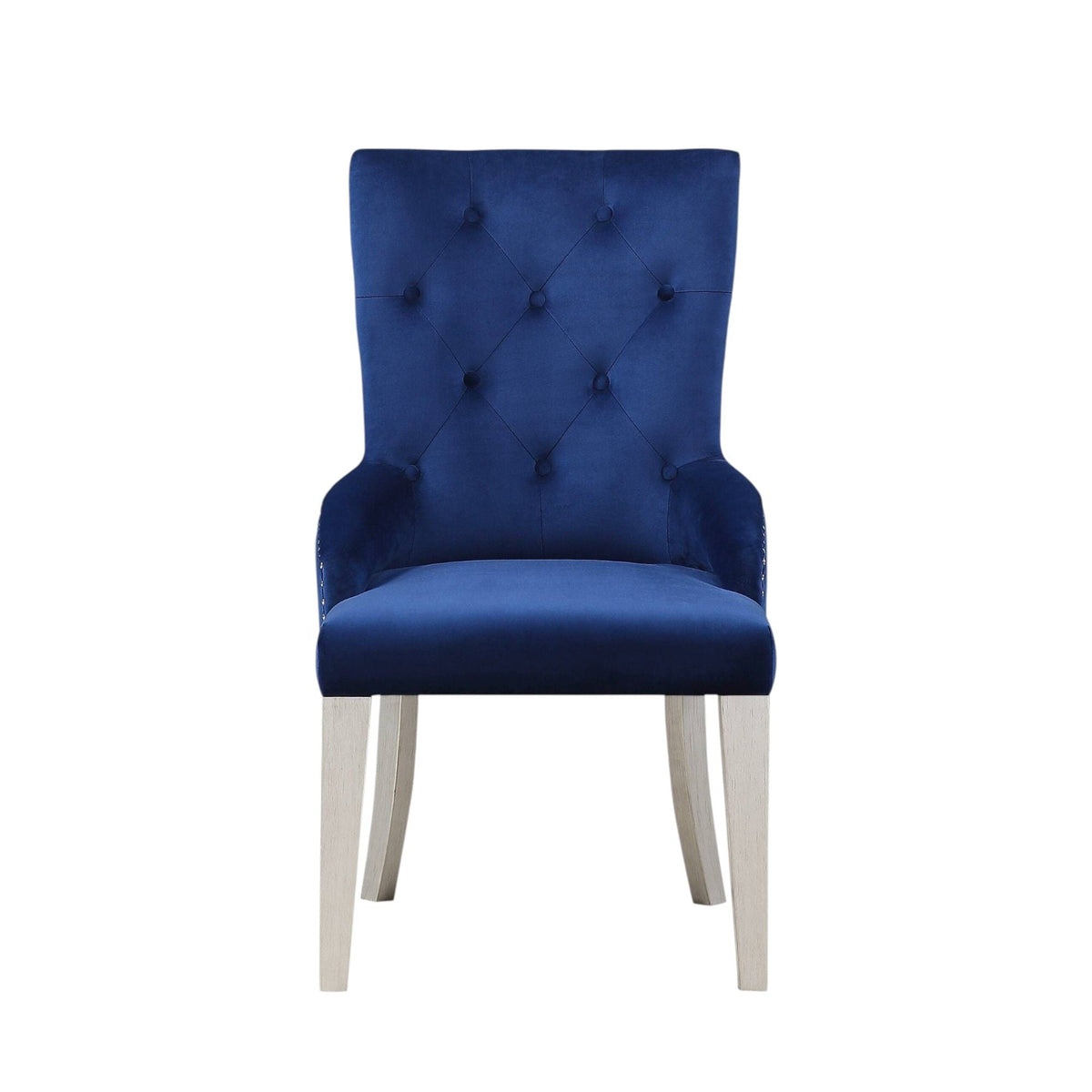 Blue Side Chair with High Back Design - Varian
