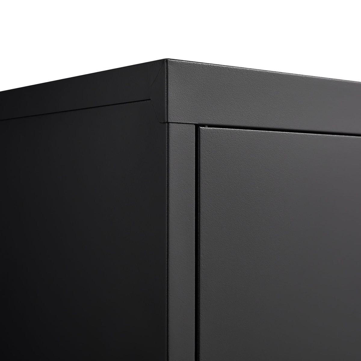 Metal Storage Cabinet With Locking Doors And Adjustable Shelf