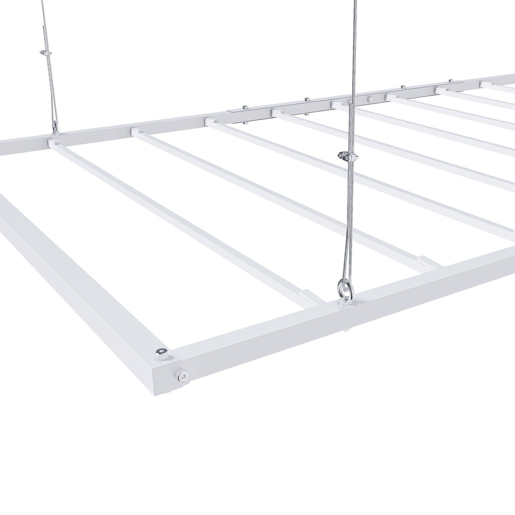 Overhead Garage Storage Rack with Crank System - Black or White